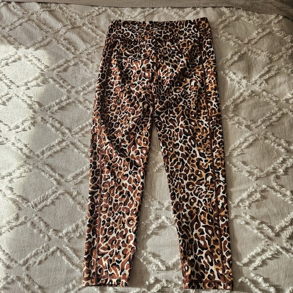 Lilly Pulitzer Luxletics Midi Leggings High Rise Women Medium Cheetah Print - Picture 5 of 8